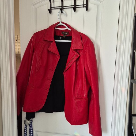 Danier Jackets & Blazers - Danier 2 XL red Leather Jacket (Needs buttons)